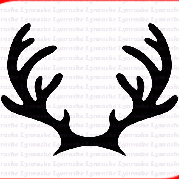 Reindeer Antlers Silhouette SVG, svg, dxf, Cricut, Silhouette Cut File, Instant Download