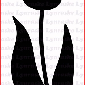 Tulip Silhouette SVG, svg, dxf, Cricut, Silhouette Cut File, Instant Download