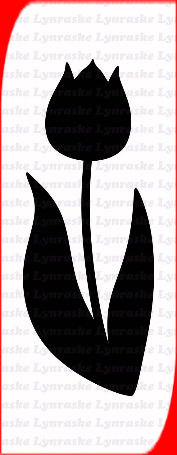 Download Tulip Silhouette SVG svg dxf Cricut Silhouette Cut File | Etsy