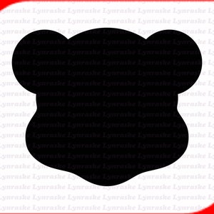 Teddy Bear Head Silhouette SVG, svg, dxf, Cricut, Silhouette Cut File, Instant Download