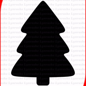 Silhueta simples de árvore de Natal SVG, svg, dxf, Cricut, arquivo de corte de silhueta, download instantâneo