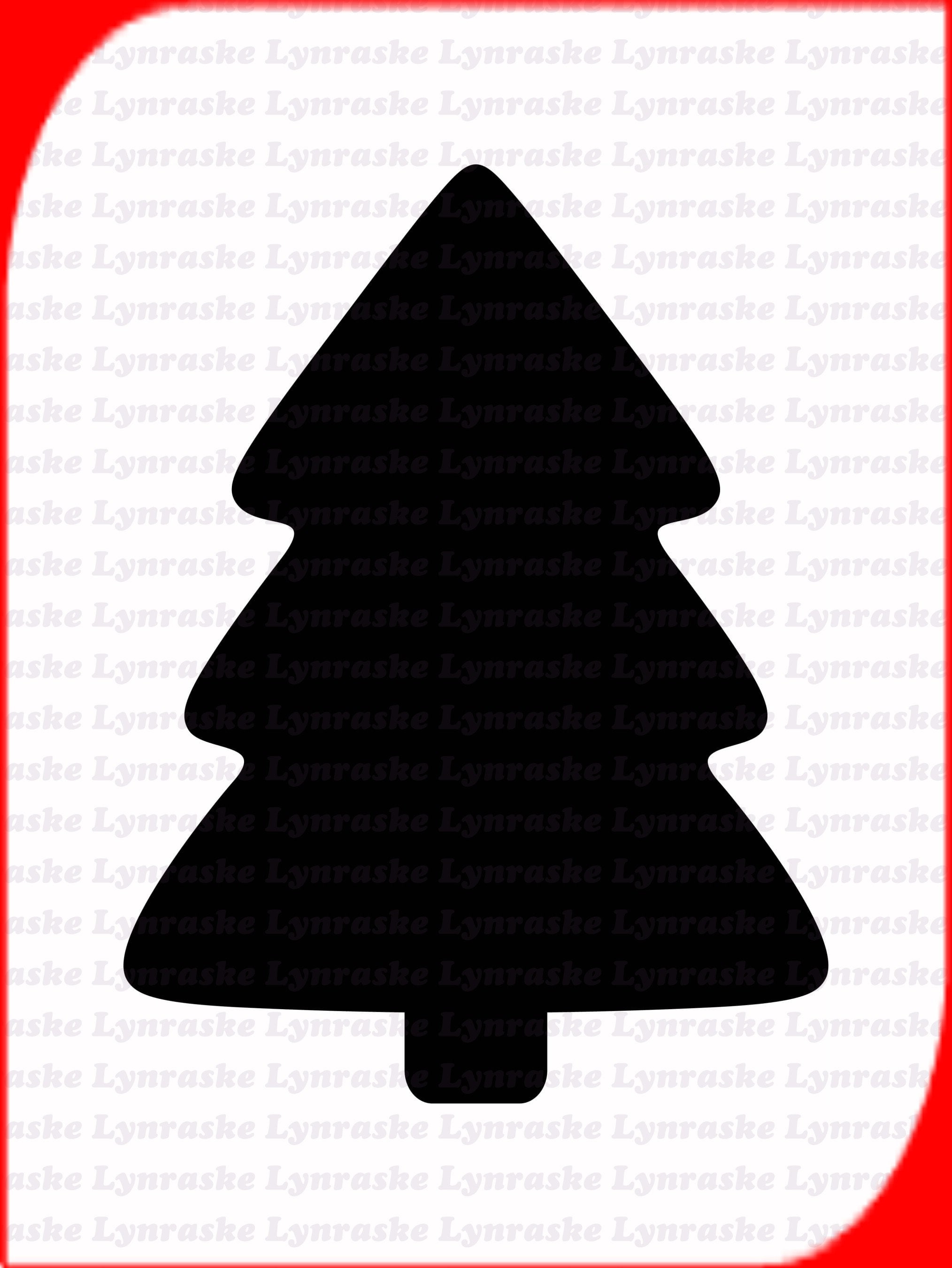 Simple Christmas Tree Silhouette SVG svg dxf Cricut  Etsy