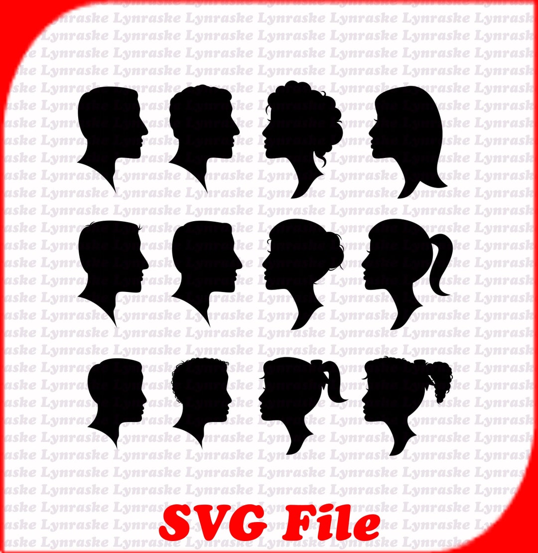 Creative Man and Woman Silhouette Vectors SVG 3, Svg, Dxf, Cricut ...