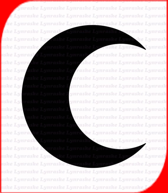 Crescent Moon SVG, Crescent Moon Cut File, Moon Vector, Moon Clipart,  Crescent Moon Illustration Design Outline, Cricut, Silhouette, PNG