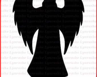 Angel Silhouette SVG, svg, dxf, Cricut, Silhouette Cut File, Instant Download