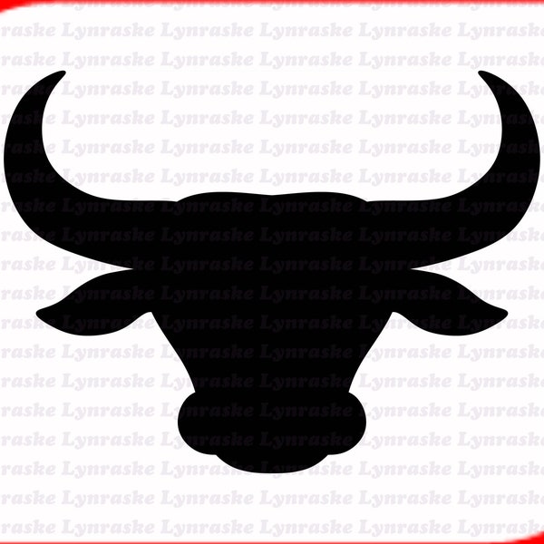 Bull Head Silhouette SVG, svg, dxf, Cricut, Silhouette Cut File, Instant Download