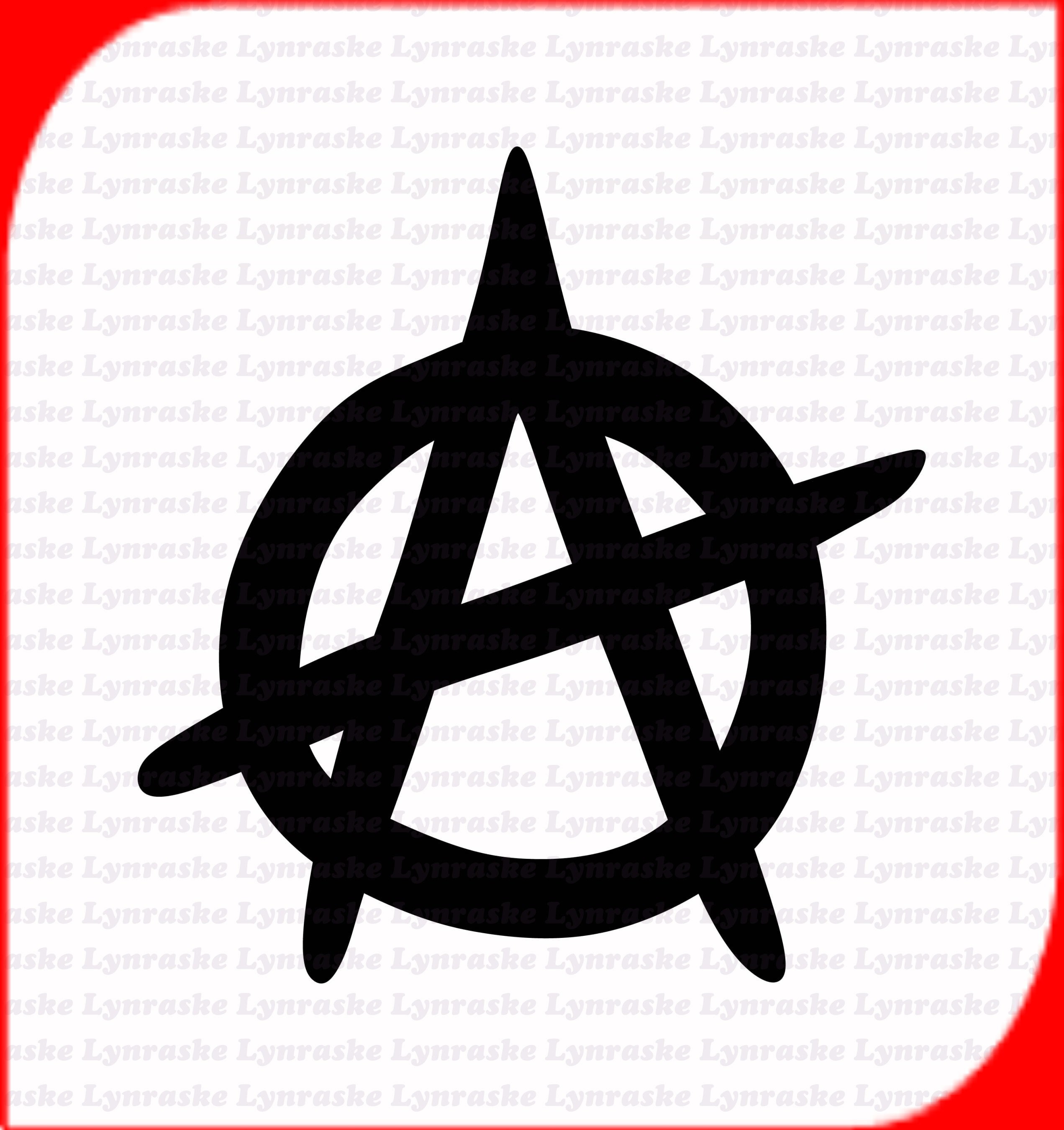 Símbolo de anarquía Silueta SVG, svg, dxf, Cricut, Silhouette Cut File ...