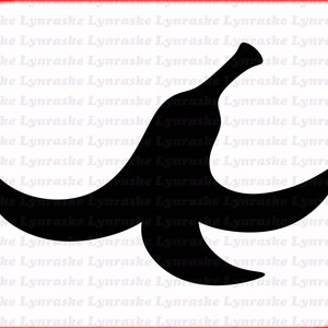Banana Peel Silhouette SVG, svg, dxf, Cricut, Silhouette Cut File, Téléchargement instantané