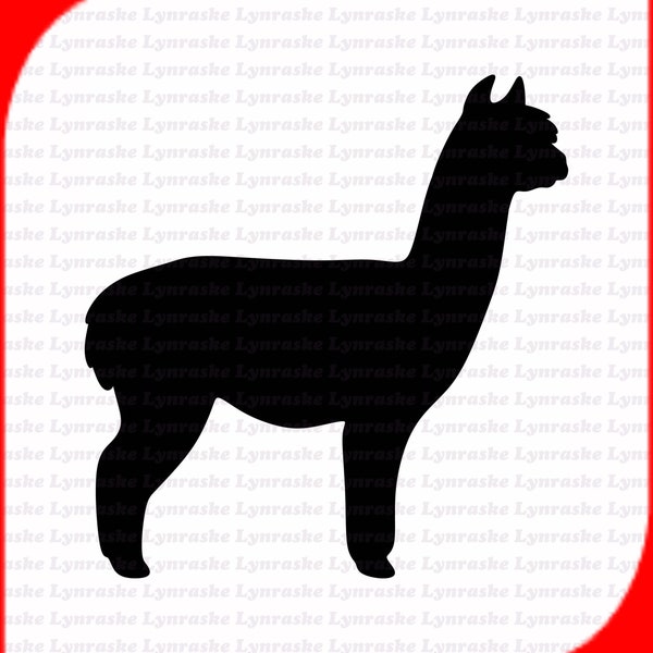 Alpaca Silhouette SVG, svg, dxf, Cricut, Silhouette Cut File, Instant Download