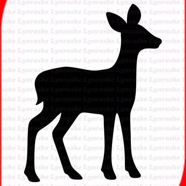 Fawn Silhouette SVG, svg, dxf, Cricut, Silhouette Cut File, Instant Download