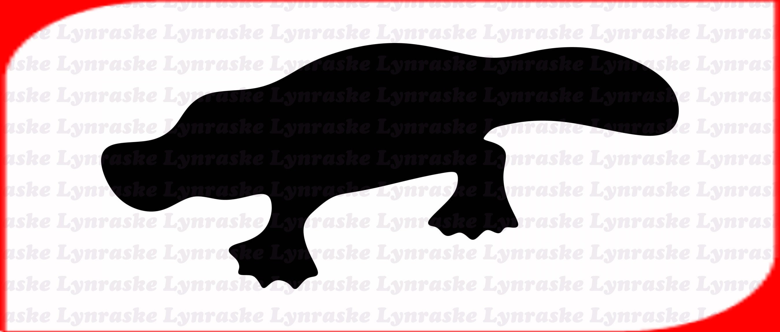 Platypus Silhouette SVG svg dxf Cricut Silhouette Cut Etsy