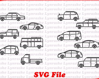 Vehicles Silhouette Vectors SVG 7, svg, dxf, Cricut, Silhouette Cut File, Instant Download