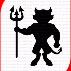 Devil Silhouette SVG, svg, dxf, Cricut, Silhouette Cut File, Instant Download