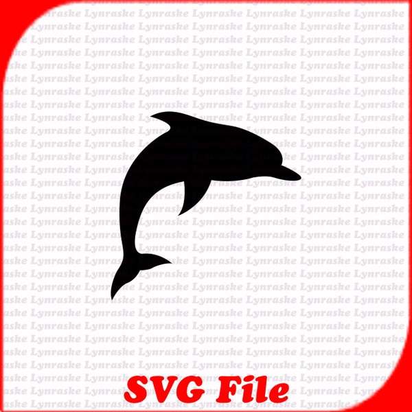 Dolphin Silhouette Vectors SVG, svg, dxf, Cricut, Silhouette Cut File, Instant Download