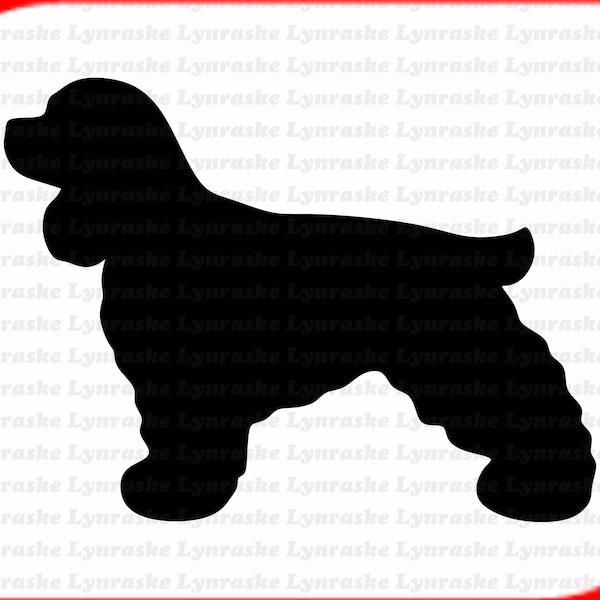 Cocker Spaniel Silhouette SVG, svg, dxf, Cricut, Silhouette Cut File, Instant Download