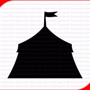 Circus Tent Silhouette SVG, svg, dxf, Cricut, Silhouette Cut File, Instant Download