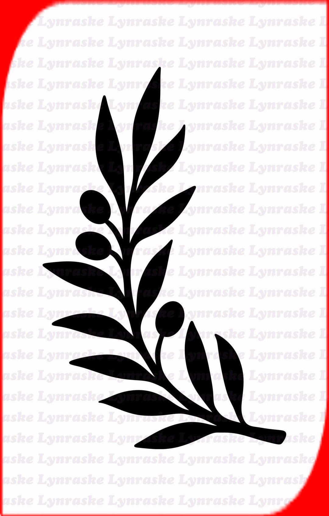 Olive Branch Silhouette SVG, Svg, Dxf, Cricut, Silhouette Cut File