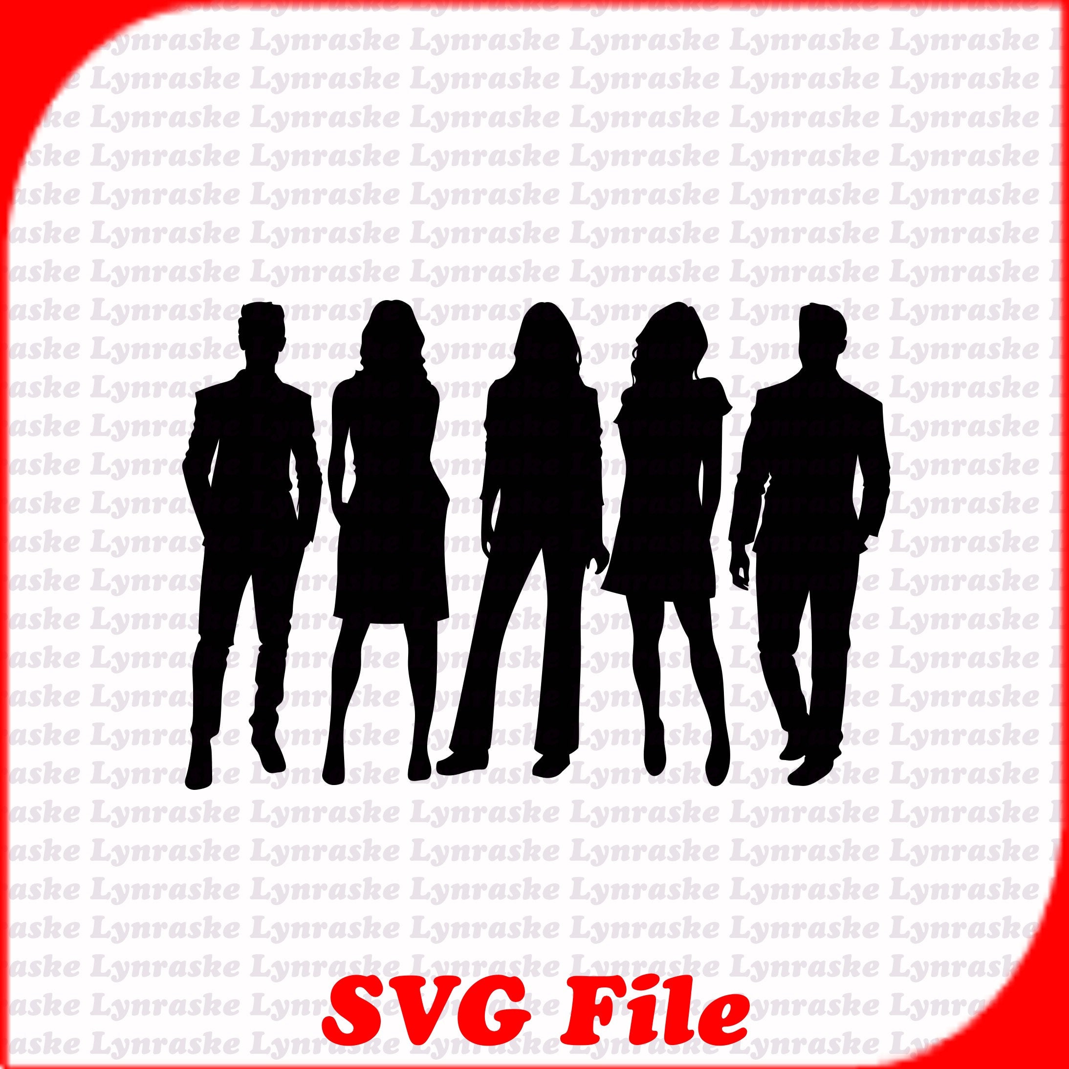 Adult People Silhouette Vectors SVG 1 Svg Dxf Cricut | Etsy