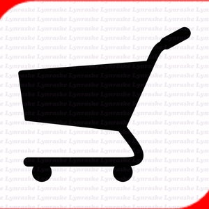 Shopping Cart Silhouette SVG, svg, dxf, Cricut, Silhouette Cut File, Instant Download