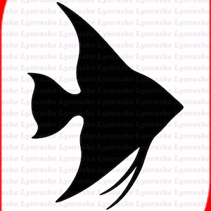 Angelfish Silhouette SVG, svg, dxf, Cricut, Silhouette Cut File, Instant Download