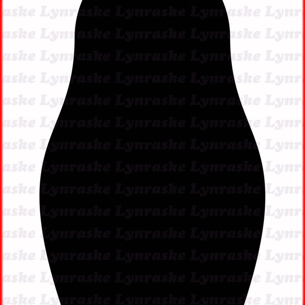 Russian Doll Silhouette SVG, svg, dxf, Cricut, Silhouette Cut File, Instant Download