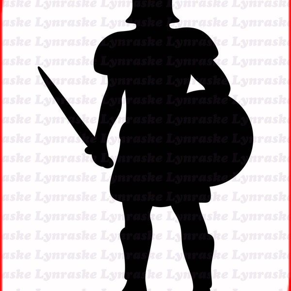 Gladiator Silhouette SVG, svg, dxf, Cricut, Silhouette Cut File, Instant Download