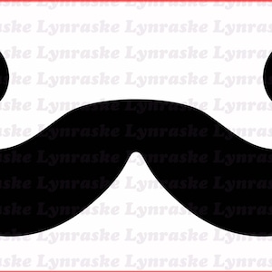 Lenker Schnurrbart Silhouette SVG, Svg, Dxf, Cricut, Silhouette geschnitten Datei, sofortiger Download