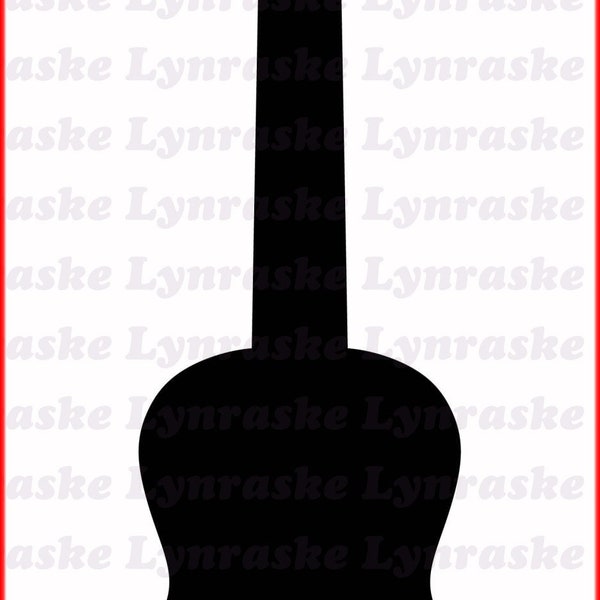 Ukulele Silhouette SVG, svg, dxf, Cricut, Silhouette Cut File, Instant Download