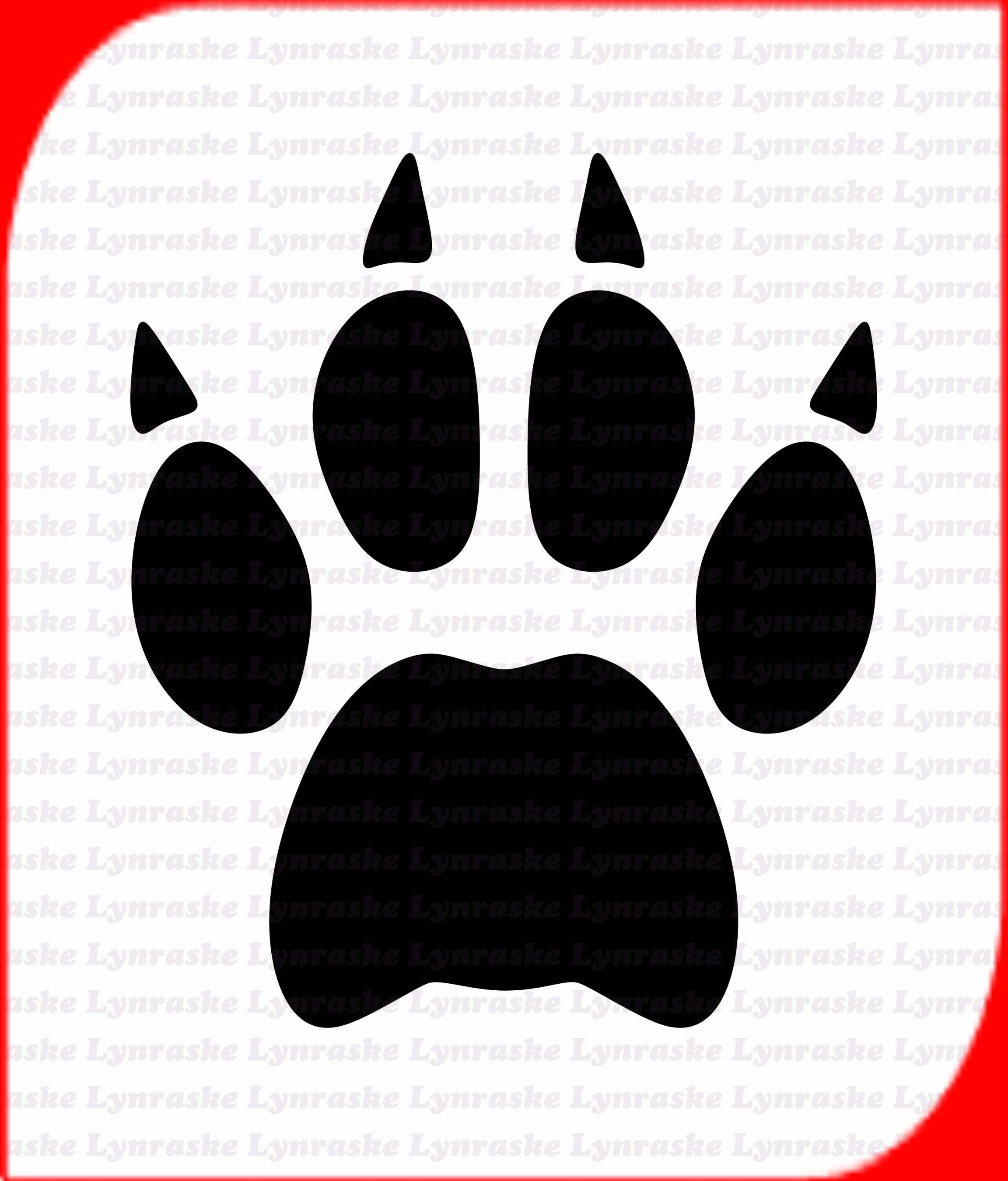 Bobcat Paw Print Silhouette SVG Svg Dxf Cricut Silhouette Etsy Australia