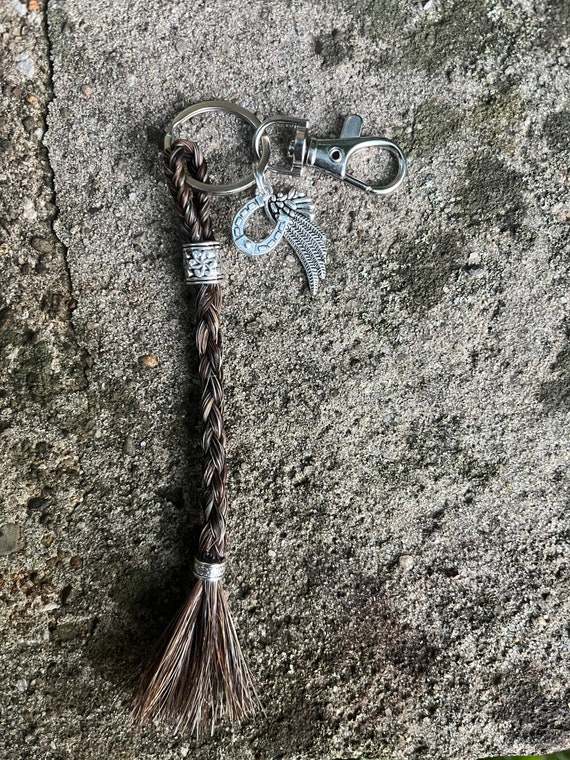 Custom Braided Horse Hair Keychain Pet Memorial Etsy