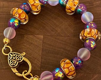Mixed Purple Kids Gemstone Bracelet Wristband,Eco Bead Bracelet Wristbands, Bright Bead Bracelet Wristband