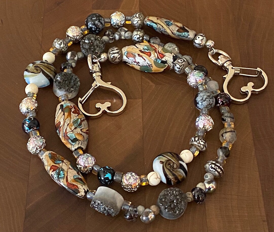 Sunglass Holders,lampwork Beaded Necklace Lanyard,eyeglass Holders,mask
