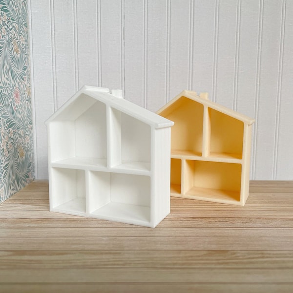 Miniature 3D Printed Ikea Flisat Dollhouse For Dolls House in white or beige, Dollhouse in a Dollhouse 1/144 scale Suitable for Maileg Mice