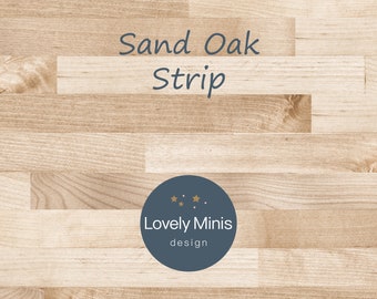 Dollhouse Wood Flooring Sand Oak 1:12 scale - US letter, A4, Tabloid, A3- Miniature Parquet Wallpaper / Printable Download