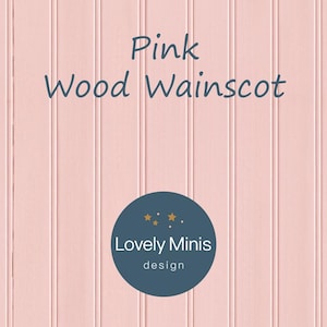 Panel de madera rosa para casa de muñecas, con revestimiento de madera, traslapado, escala 1:12 - Tamaño A4 (tabloide A3) - Papel tapiz en miniatura - Descarga imprimible
