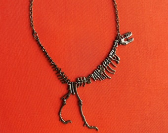 Tyrannosaurus Dinosaur Bones Fossil Necklace