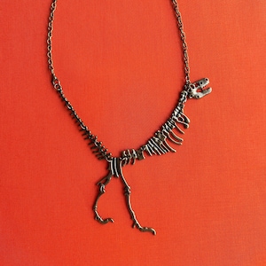 Tyrannosaurus Dinosaur Bones Fossil Necklace