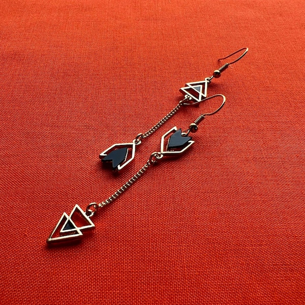 Asymmetrical Arrow Earrings - As Above So Below Earrings