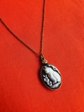 Cat Cameo Gold Necklace