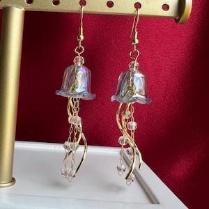 Glass Jellyfish Earrings