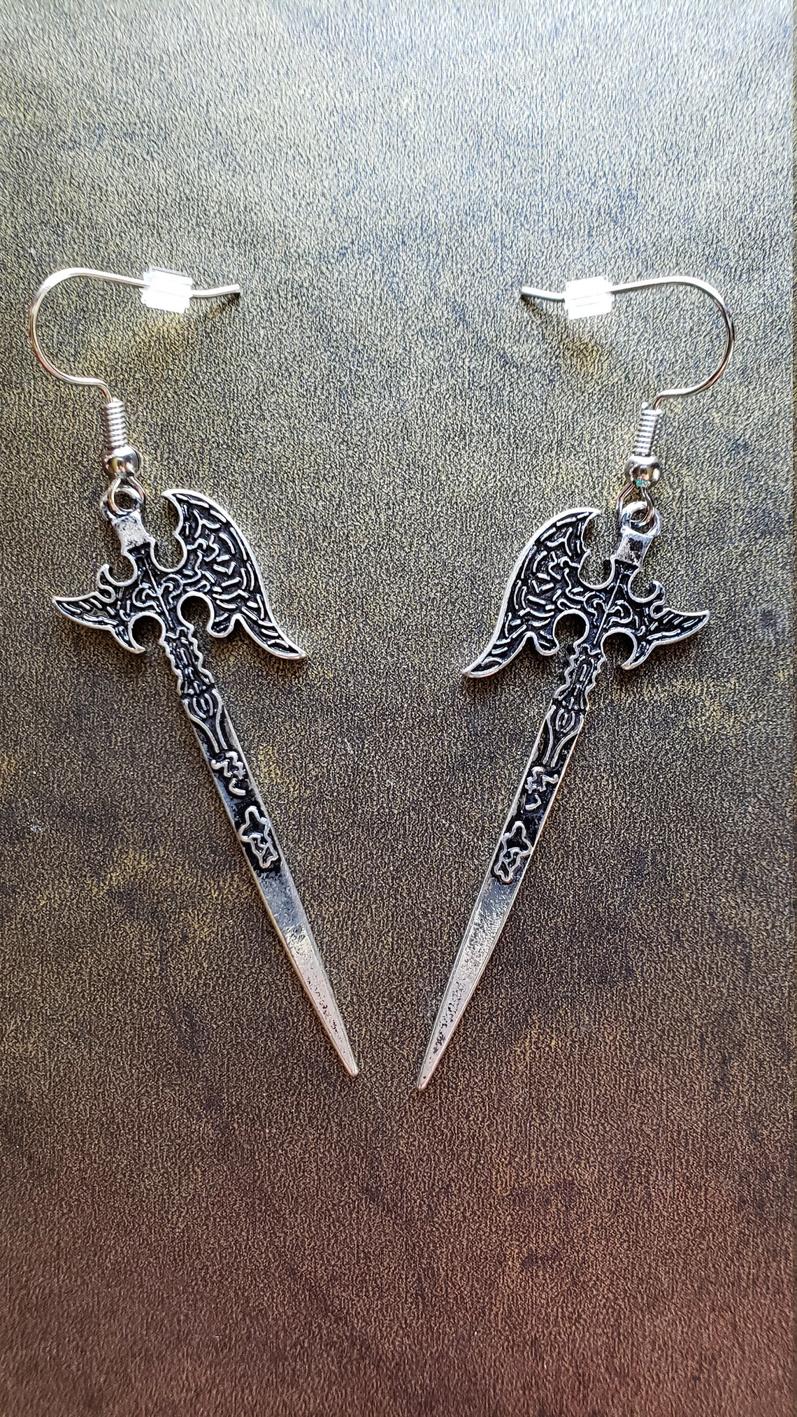 Axe Earrings // Medieval Battle Axe Earrings // Axe Jewelry Etsy