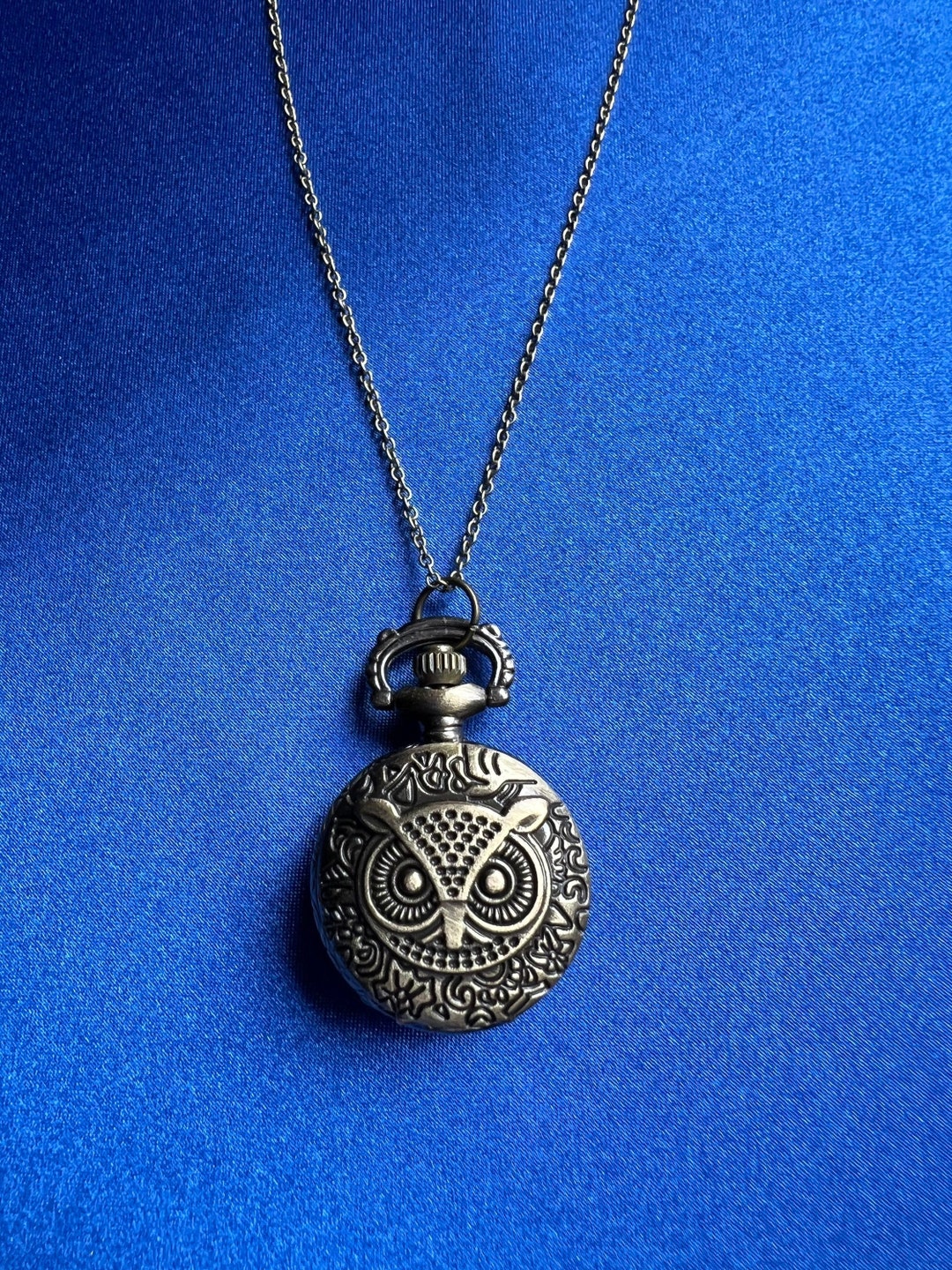 Owl Pocket Watch Necklace Etsy