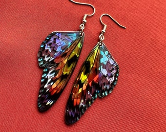 Monarch Butterfly Wings Holographic Earrings