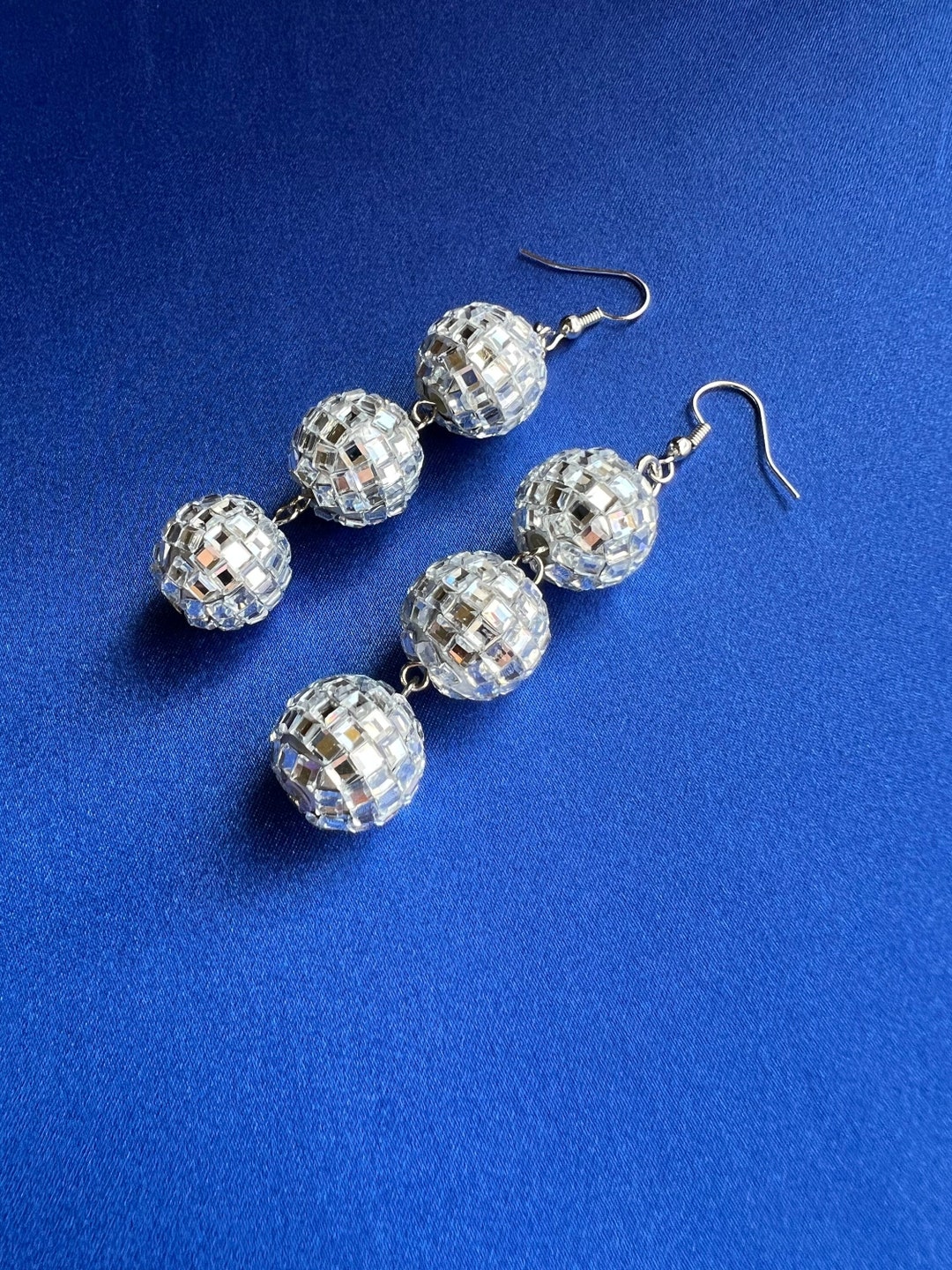 Flashy Disco Ball Earrings Etsy