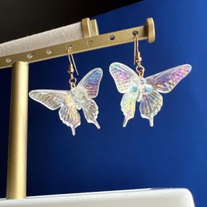 Iridescent Butterfly Earrings