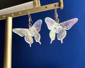 Iridescent Butterfly Earrings
