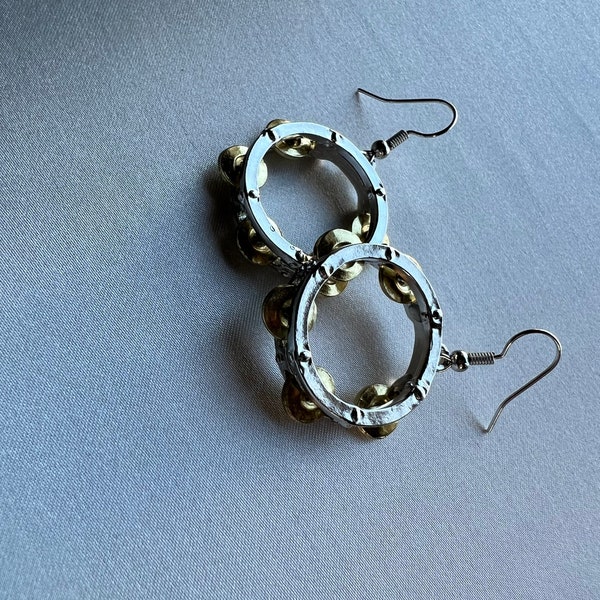 Tambourine Music Earrings