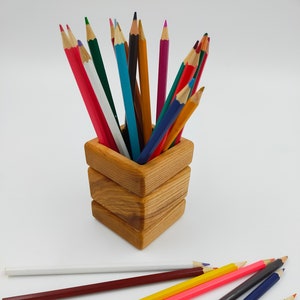wooden pencils holder box/organizer pencil Christmas gift/ Montessori pencil holder/child development/ colored pencil holder/wooden boxing