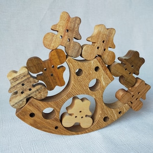 Wooden balance weight Mouse and cheese/wooden toys/educational toys/montessori toys/baby gifts/natural toys/children's toys/educational toy