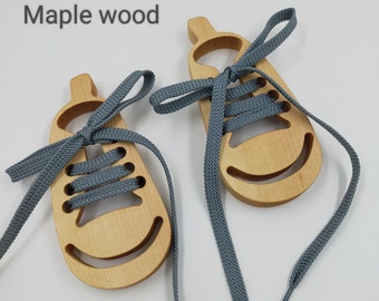 lacing toy/Wooden Lacing Toy/Educational Toy/Lacing Toy/Sewing for children/Threading Toy Toddler/Handmade Wooden Toy/Natural/Montessori toy